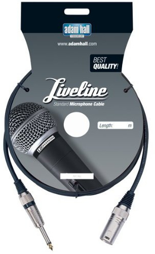 ah Cables KM10MP2MBLK Mikrofonkabel XLR male auf 6,3 mm Klinke mono 10 m