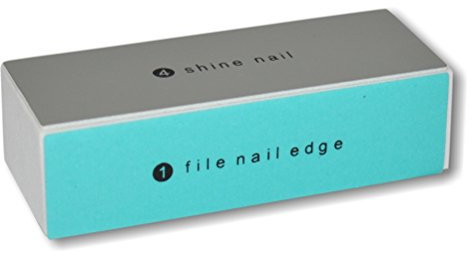 NAILFUN Profi Polierblock Buffer mit 4 Feil- und Polierflächen, Fein, Grob, Mehrfarbig, Nagelfeile