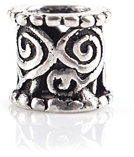 Battle-Merchant - Bartperle Wikinger, klein - aus echtem Silber (925) - 3mm Innendurchmesser - Mittelalter Bartschmuck, Haarperle