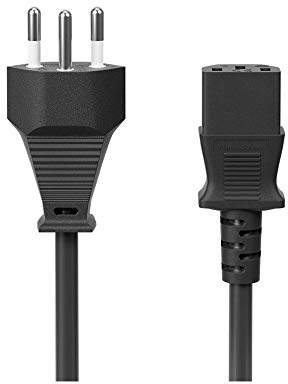 Wentronic nätkabel (schweizisk kontakt till IEC-uttag) 2 m svart