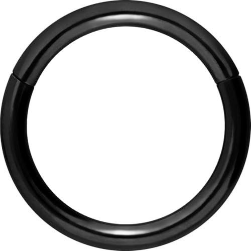 PIERCINGLINE Segmentring Clicker aus Chirurgenstahl - Piercing Ring in Gold, Silber, Rose, Schwarz oder Blau - für Nase, Septum, Ohr, Helix oder Tragus