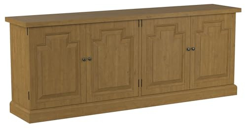 Coaster Home Furnishings - Florence - 4-Doors Solid Wood Buffet Storage Cabinet - Sideboard with Drawers - Dining Room & Kitchen Storage - Rustic Honey - 180205