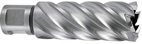 RUKO 108512E - Broca hueca HSSE-Co 5 con vástago Weldon (3/4), rectificada CBN, profundidad de corte 55 mm (12,0 x 19,0 mm)