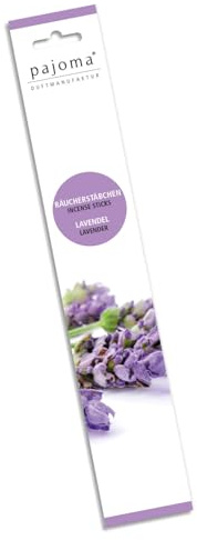 pajoma® Räucherstäbchen Lavendel 10 Stück | Weihrauch-Stäbchen 28 cm - in dekorativer Verpackunga