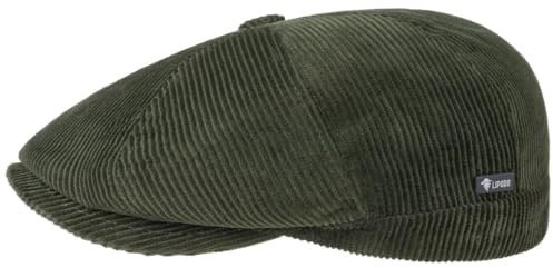 Lipodo 8 Panel Cordial Flatcap Schirmmütze Cordoptik Made in Italy Herren Herbst Winter