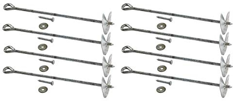 Gartenwelt Riegelsberger Bodenanker Set aus Stahl verzinkt Grundanker zum Eindrehen Erdanker 50 cm, 8 Stück