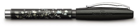 Faber-Castell 148861 - Tintenroller BASIC Black Perlmutt, inklusive Geschenkverpackung, Stärke: 0,5 mm