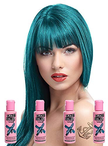 Crazy Color Peacock Blue no 45, 100ml X4