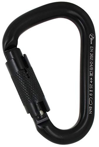 ALIENS HMS Twistlock Automatik Karabiner, Farbe:schwarz