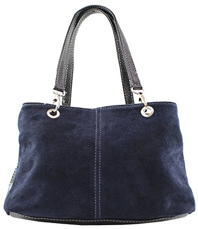 Chicca Borse CTM Borsa a Mano da Donna in Vera Pelle Scamosciata Made in Italy - 32x20x14 cm