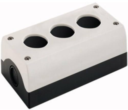 Eaton M22 Drucktastengehäuse, 3 x Ø 22 mm, Grau, Kunststoff, IP69, IP67, IP66
