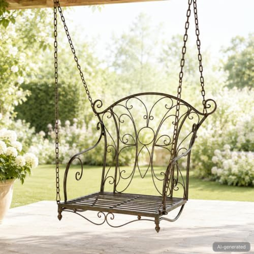 Hängesessel Relax Schaukel mit Ketten Hängebank Gartenschaukel Hollywoodschaukel