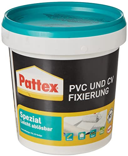 Pattex 1493286 PVC & CV Fixierung, einfacher Auftrag & leicht wieder ablösbar, Lösemittelfrei und Fußbodenheizung geeignet, 750 g