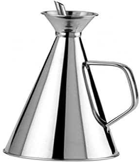Ilsa 383 - Aceitera anti-goteo inox, 1/2 l, color plateado