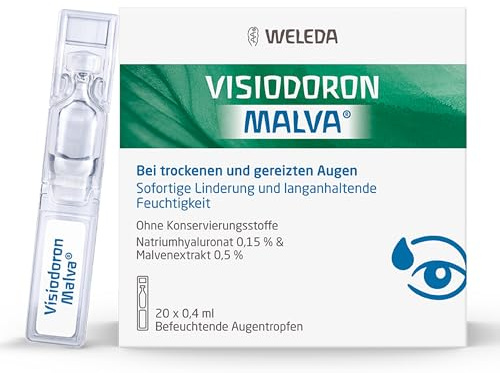 Visiodoron Malva® Augentropfen in Monodosen bei trockenen, gereizten Augen - lindert sofort und befeuchtet langanhaltend (20 x 0,4ml)