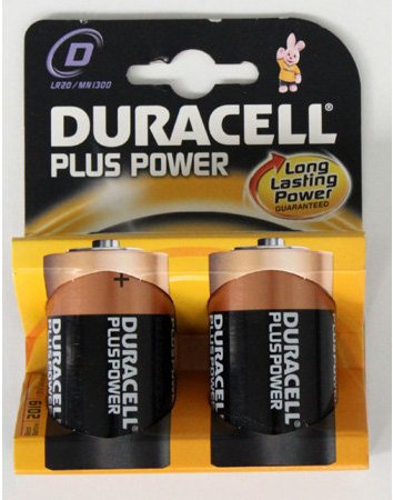 Duracell Plus Power Lot de 2 Piles alcalines Mono (D)