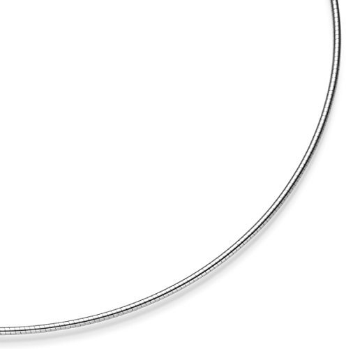 1,5mm Halsreif Omegareif Omegakette Collier 585 Gold Weißgold 42cm abschraubbar