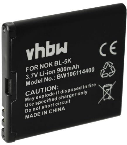 vhbw Akku kompatibel mit Dr.Tech IP-88 | Handy Smartphone Telefon (900 mAh, 3,7 V, Li-Ion)