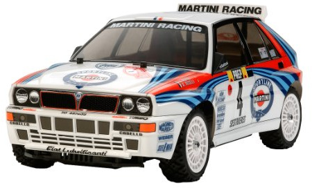 TAMIYA TAM58569 300058569 - 1:10 RC XV-01 Lancia Delta HF Integrale, Schwarz