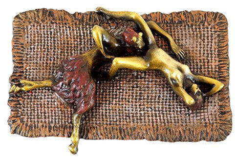 Kunst & Ambiente - Erotische Bronzefigur - Faun befriedigt Jungfrau - Bergmann-Stempel - Satyr - Devil - Dekorative Statue - Skulpturen online kaufen - Wohndeko für Innen