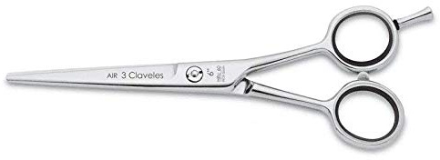 3 Claveles 12804 Tijeras Profesionales de Peluquería en Acero Inoxidable Forjado en Caliente, Serie AIR, Medida 6.5''