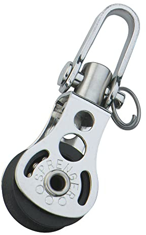 Sprenger Micro XS Block (Umlenkrolle) Kugellager 6 mm - 1 Rolle, Wirbel