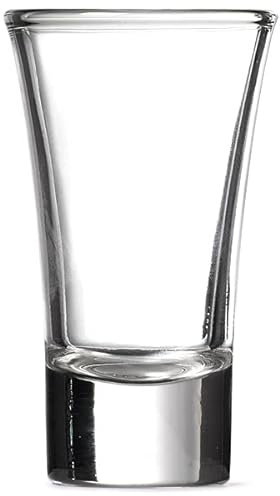 bar@drinkstuff City Shot Glasses 2.4oz / 70ml - Set of 6 Fluted Shot Glasses, Shooter Glasses