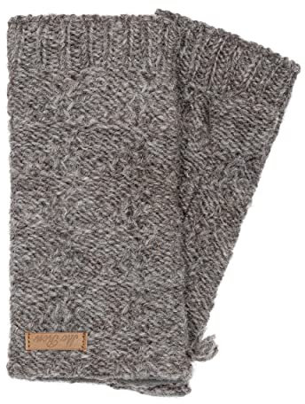 McRon Damen Gestrickte Pulswärmer Lenna Naturbraun 9513