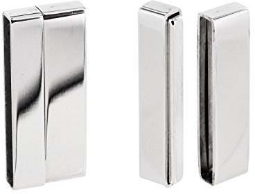 AURORIS - Flacher Magnetverschluss aus Edelstahl - Loch: 30x3 mm - 5 Stück