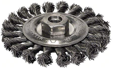 Bosch 1x PRO Metal heavy Scheibenbürste, 115 x 0,5 mm, Gewinde | für Stahl, Ø 115 mm, Professional Zubehör Kleiner Winkelschleifer