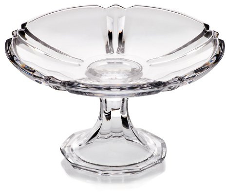 Teller mit Fuß Obstteller Schale mit Fuß Nadine Transparent 17,5 cm Kristall