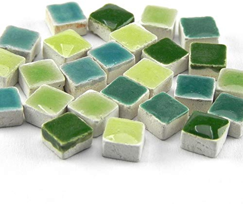 ALEA Mosaic Mini Mosaiksteine 5x5mm, 1000 Stück, Mix grün, MXVR