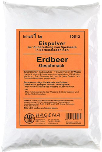 Softeispulver Erdbeer-Geschmack, 1 kg (Eismaschine)