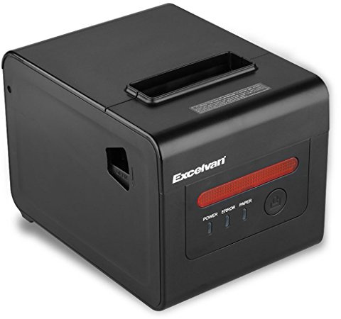 EXCELVAN HOP-H801- Impresora térmica de Recibos y Tickets (Interfaz USB, 80mm, 300mm/sec, Compatible con Andriod, iOS, Windows y Linux), Negro