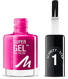 Manhattan Super Gel Nagellack – Gel Maniküre Effekt ganz ohne UV Licht – Pinker Nail Polish mit bis zu 14 Tagen Halt – Farbe Cherry Hill 315 – 1 x 12ml
