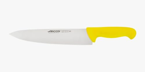 Arcos Cuchillo Chef Acero Inoxidable Nitrum 250 mm | Codificado por colores para la seguridad alimentaria. Mango de polipropileno. Serie 2900. Amarillo.