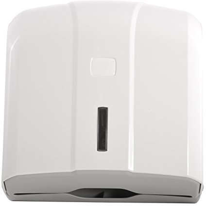 SemyTop Falthandtuch-Spender, Kunststoff Circa 500 Blatt, Geeignet für C und ZZ- Falz Papier, weiß, 1 Stück