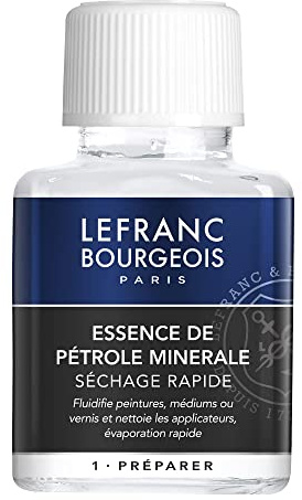 Lefranc Bourgeois Aditivo para Pintura al Óleo - Esencia de Petróleo Mineral, Frasco de 75ml