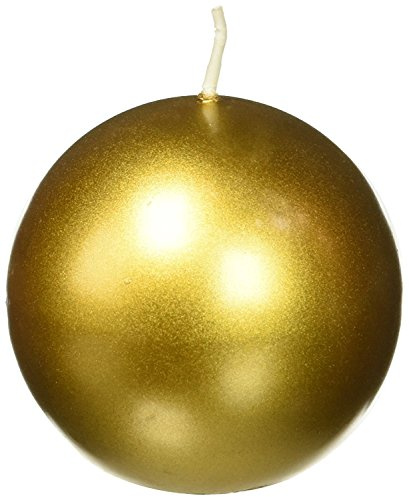 3 Inch Metallic Gold Ball Candles