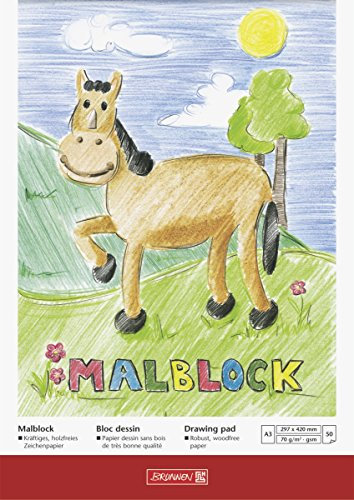 Brunnen 1047304 Malblock (A3, 70 g/m², 50 Blatt, kopfverleimt)