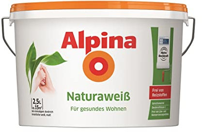 Alpina NaturaWeiss, Wandfarbe matt 2,5 L.Allergiker geeignet 5,99 Euro/Liter
