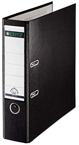 Sparpack Leitz 1010 Qualitäts-Ordner Plastik brei, mit patentierter 180º-Präzisionsmechanik 14 Farben zur Auswahl (10, schwarz)
