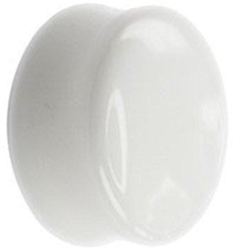 eeddoo Flesh Tunnel Plug Weiß Glas 4 mm