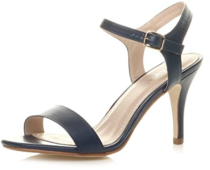 AJVANI high heel buckle strappy basic evening sandals shoes size 7 40