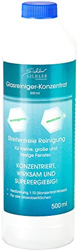 Sichler Haushaltsgeräte Fensterputzmittel: Glasreiniger-Konzentrat, 500 ml, für bis zu 5,5 Liter Reiniger (Fensterreiniger Konzentrat, Fensterputzroboter Glasreiniger, Putzen)