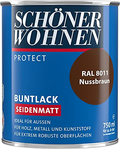 Schöner Wohnen ProfiDur Lack 750 ml Alkydharzlack Seidenmatt Nussbraun RAL 8011