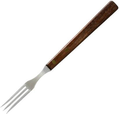 Lamson 10 Granny Fork with 3-Tines - High-Carbon Stainless Steel Forks, Riveted Walnut Handle - Versatile Kitchen Dinner utensil for Meat, Vegetables - Handcrafted in USA
