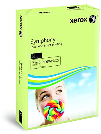 Xerox 003R93965 farbiges Druckerpapier Kopierpapier Symphony pastell Din A4, 80 g/m², 500 Blatt pro Pack, grün