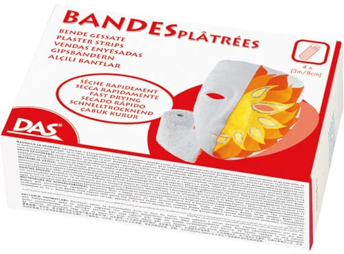 Das 6881 00 - Bande gessate in confezione da 4 pezzi, 3 m x 8 cm