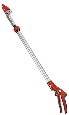 AUSONIA - 35136 OBSTSCHERE ROSENSCHERE PFLÜCKSCHERE 77 CM MIT DREHBAREM KOPFTEIL UND TEFLON BESCHICHTETER STAHLKLINGE IDEAL FÜR KLEINE BESCHNITTE UND FÜR DIE OBSTERNTE, GEWICHT 550 GRAMM